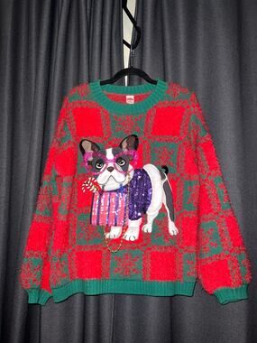 Ugly Christmas Sweater Xmas Size Medium Dog